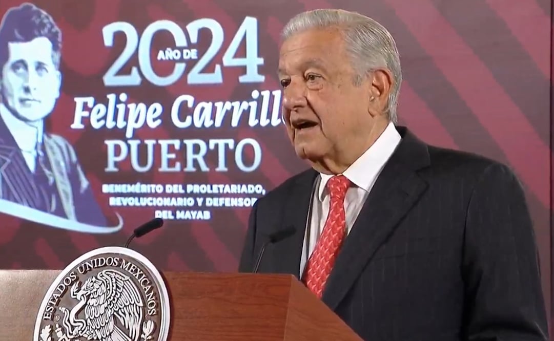 López Obrador en su mañanera del 22 de abril. Foto: Especial