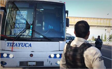 Detienen a 8 presuntos extorsionadores de transportistas en Tizayuca, Hidalgo