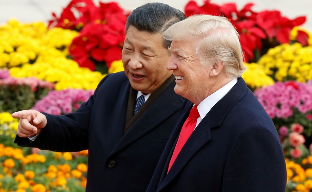 Xi Jinping, presidente de China, junto a Donald Trump, presidente de Estados Unidos. Foto: Reuters