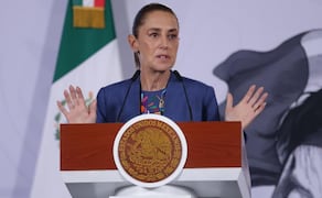 Presidenta Claudia Sheinbaum Pardo durante su conferencia de prensa desde Palacio Nacional (13/08/2026). Foto: Fernanda Rojas / EL UNIVERSAL