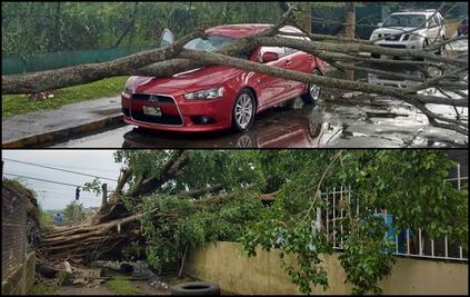 Granizada y fuertes vientos sorprenden en Tabasco