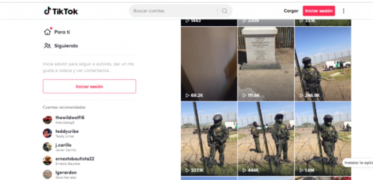 Joven graba en su cuenta de TikTok su plática con un agente fronterizo 