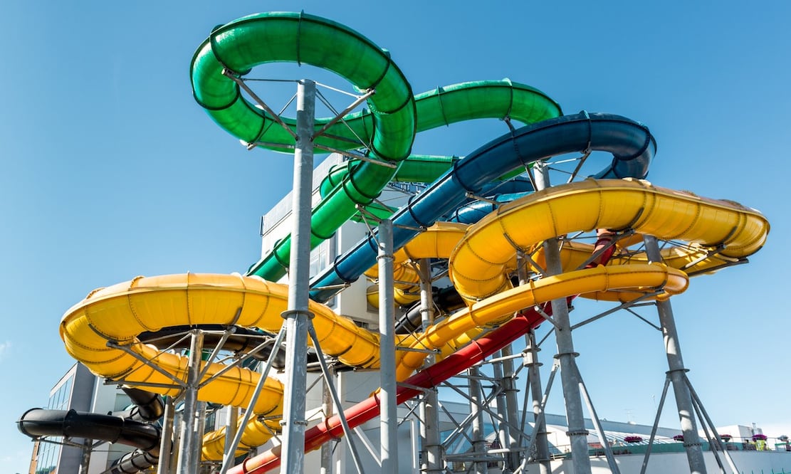 México tiene diversos parques acuáticos con toboganes extremos. Foto: iStock