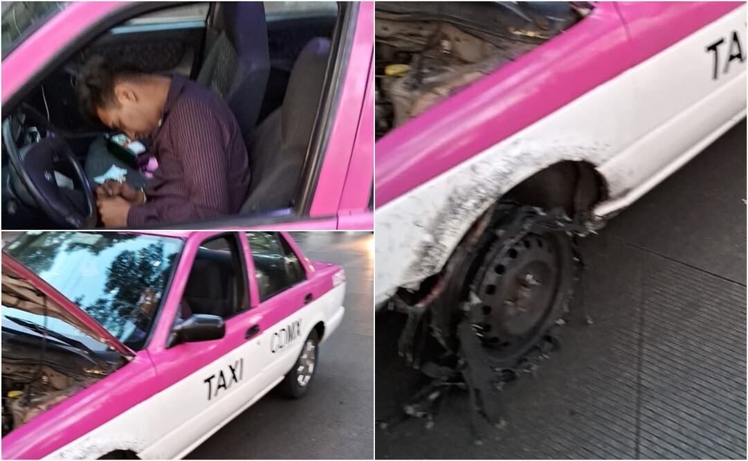 Taxista inconsciente en Churubusco. Foto: @Gposiadeoficial
