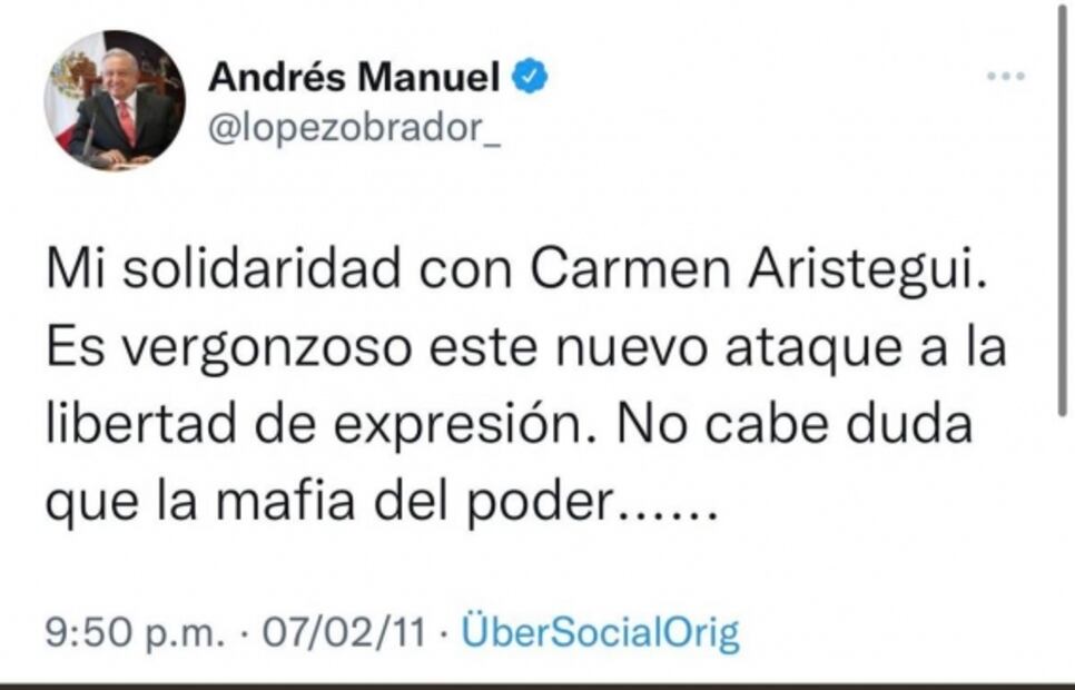 Hace no mucho, AMLO sí quería a Carmen Aristegui