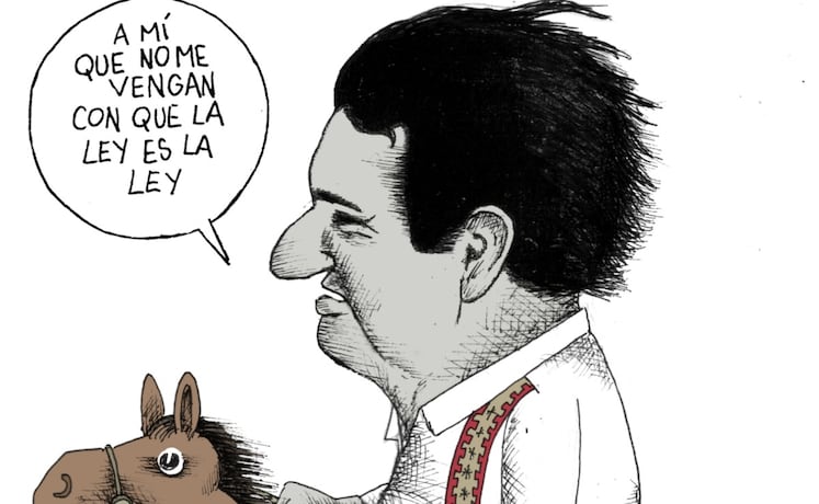 Montado en su macho