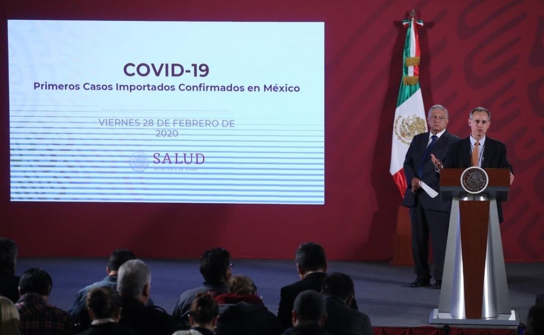 La confirmación del caso se dio a conocer un 28 de febrero en la mañanera de AMLO. Foto: Archivo / EL UNIVERSAL 