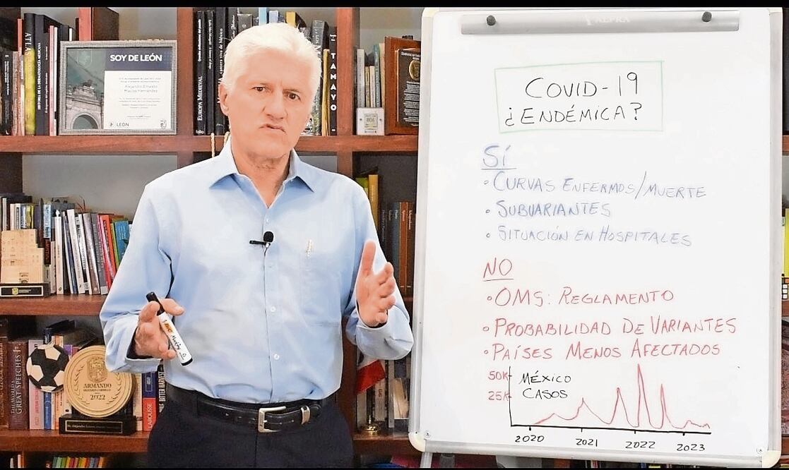 El doctor Macías señaló que hay evidencias de que la transmisión de la influenza es por contacto. Tomada de X