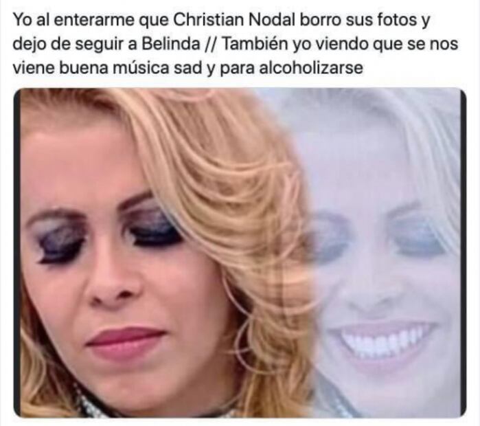Adiós amor me voy de ti… le llueven los memes a Christian Nodal y Belinda