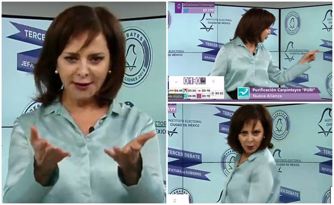 FOTO: escenas del debate tomadas de la transmisión del IECM