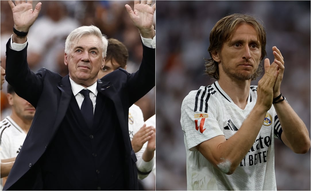 Florentino Pérez llora en despedida de Ancelotti y Modric-Foto: EFE