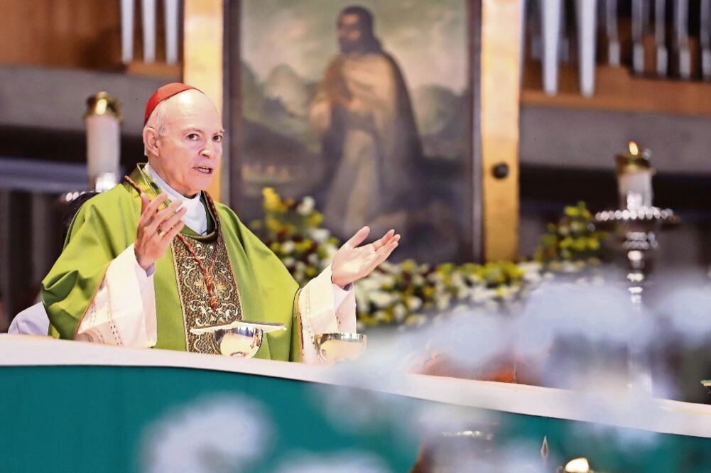 Responsabilidad social. El arzobispo Carlos Aguiar Retes dijo que es deber de los católicos votar el 1 de julio (BERENICE FREGOSO. EL UNIVERSAL)