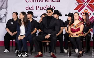 "El Bogueto" en la mañanera; reguetonero promueve de manera honoraria el concurso México Canta