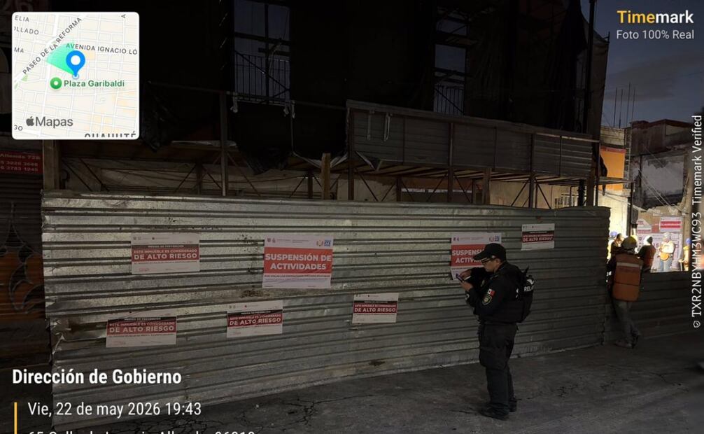 Suspenden actividades en inmueble colapsado de Centro CDMX; detectan irregularidades.
Foto: Especial.