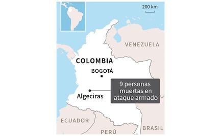 Mueren 9 personas en ataque armado en hacienda al sur de Colombia