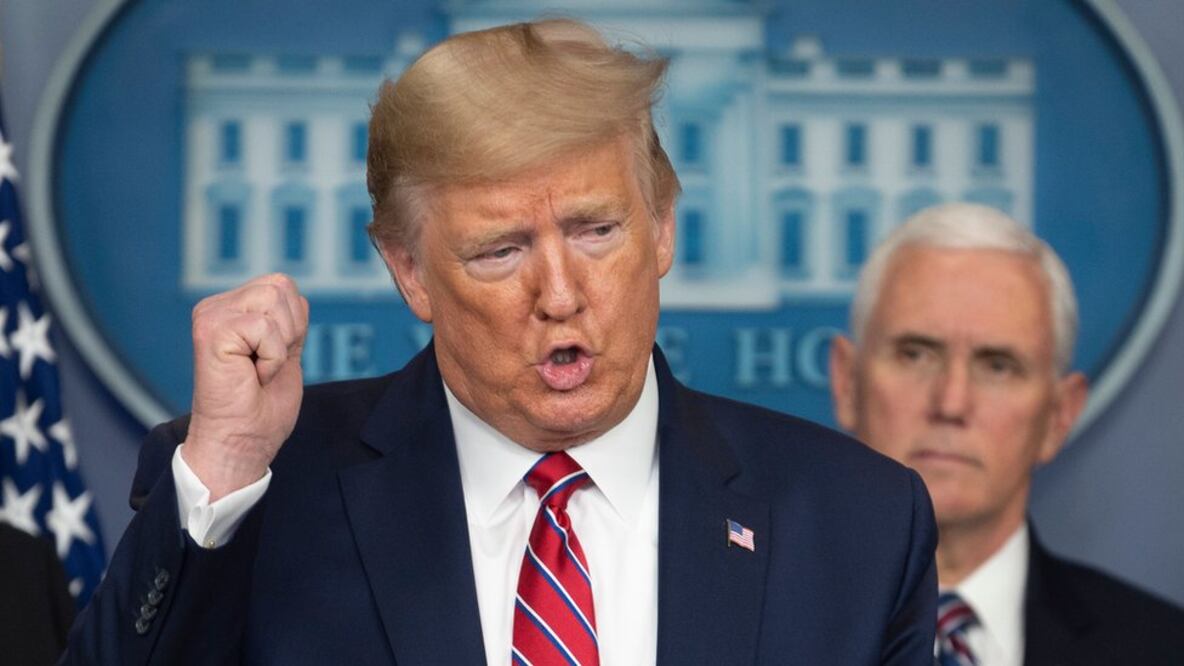 Trump anunció las nuevas restricciones en la frontera durante una conferencia en la Casa Blanca. Foto: AFP