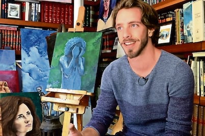 El pintor "millennial" que expone su obra en EU