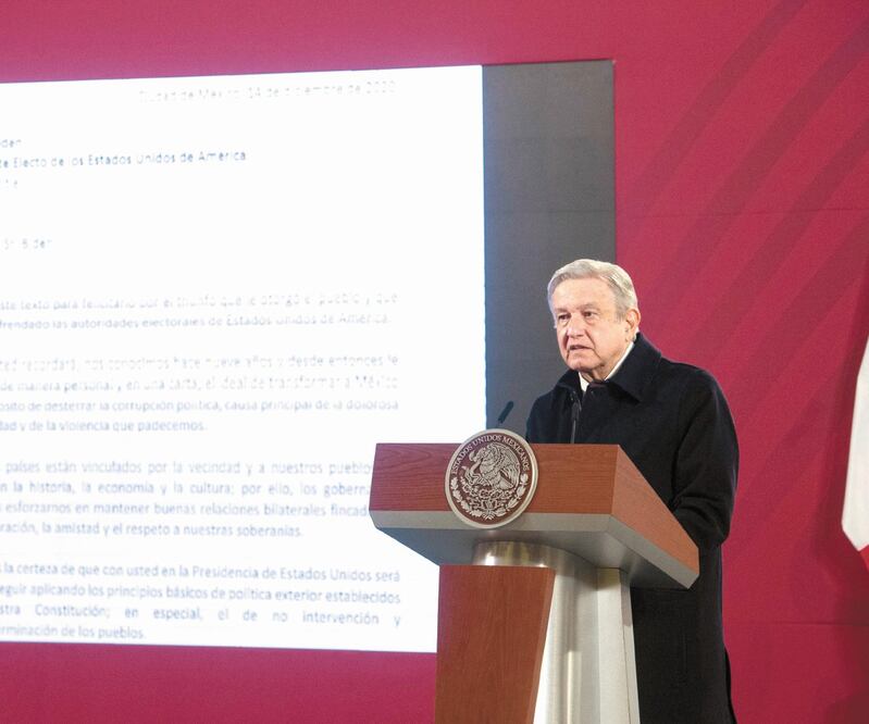 El presidente mexicano, Andrés Manuel López Obrador, ayer durante su conferencia mañanera. Foto: AFP