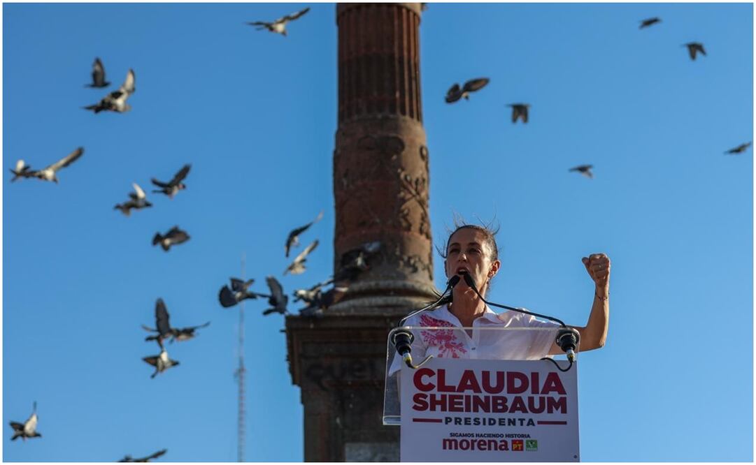 Claudia Sheinbaum en San Juan del Río, Querétaro. Foto: Diego Simón/ EL UNIVERSAL