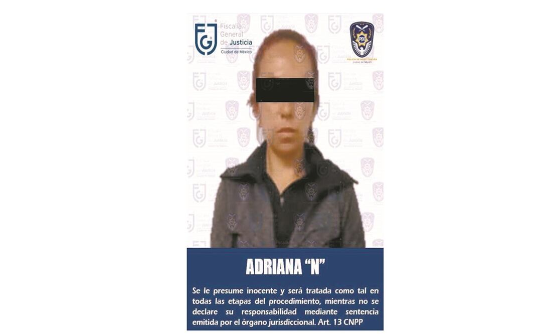 Adriana “N” fue detenida en el Estado de México. Foto: Especial.
