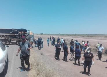 Vuelca camión de jornaleros en Sonora; reportan 13 lesionados