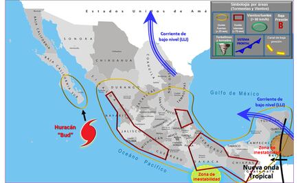 Nueva zona de inestabilidad ocasionará lluvias en Oaxaca