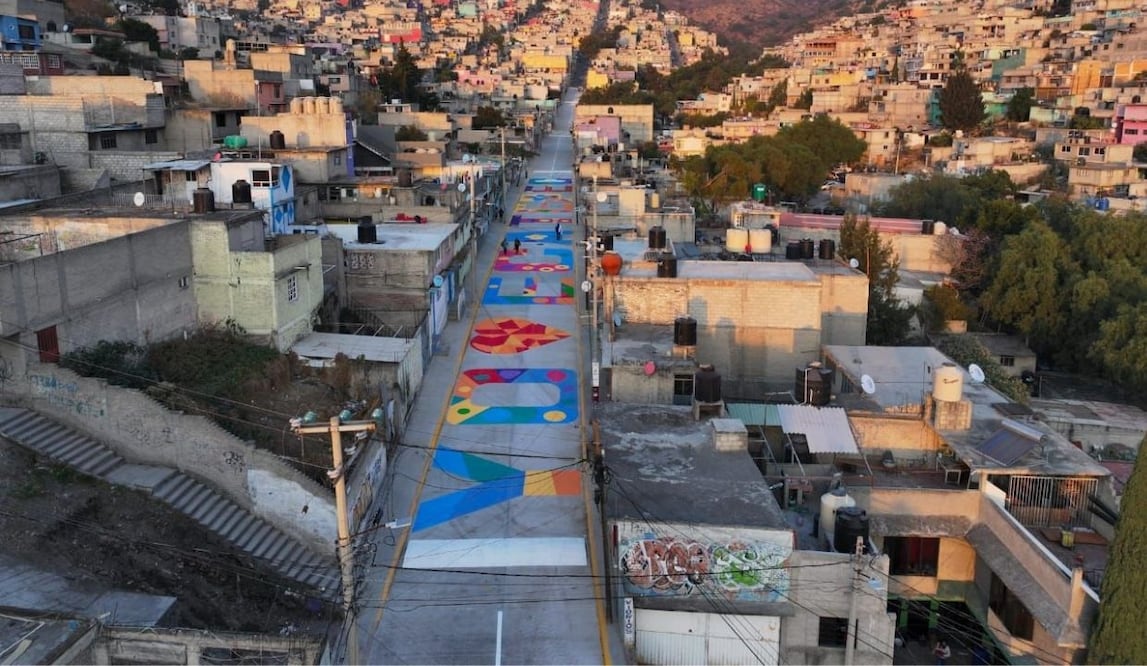 Rehabilitan calle Amatepec en Ecatepec de Morelos; invierten 10 mdp en infraestructura urbana. Foto: Especial