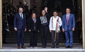 El Poder Judicial no atiende encargos: Hugo Aguilar; frente a Sheinbaum, nueva Corte rinde informe por primer año de funciones