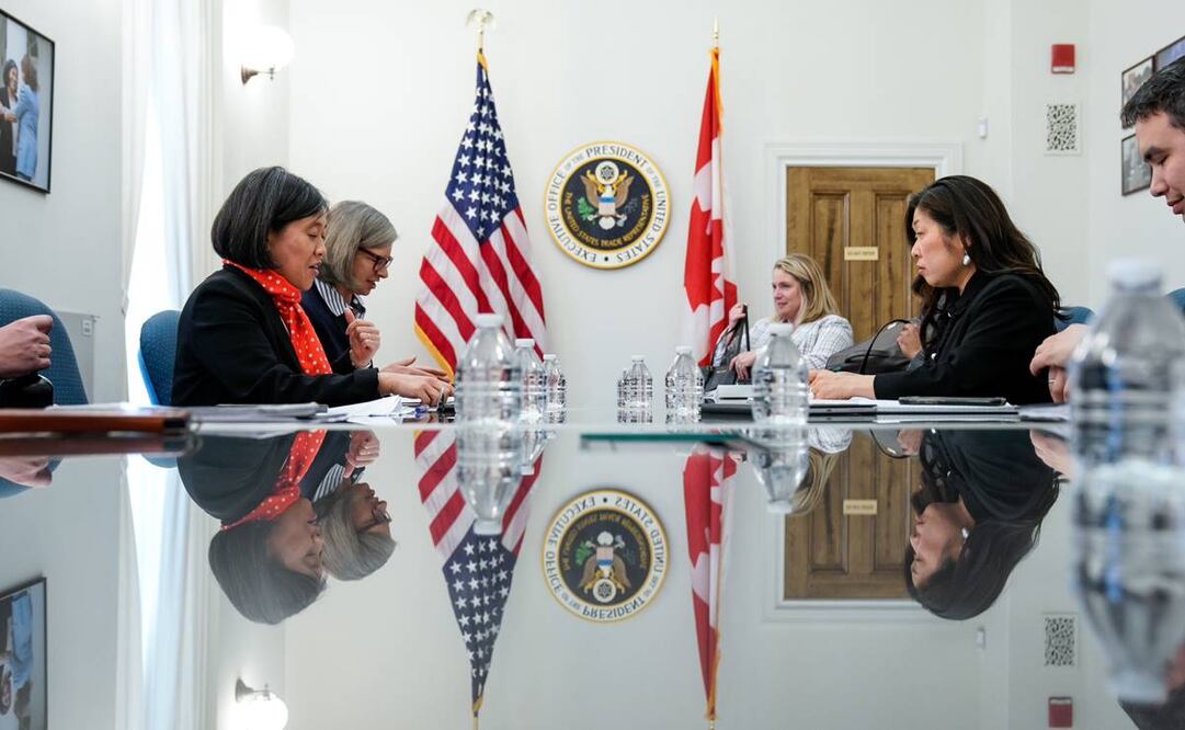 Las ministras de comercio de Canadá, Mary Ng, y la de Estados Unidos, Katherine Tai. Foto: Twitter @mary_ng