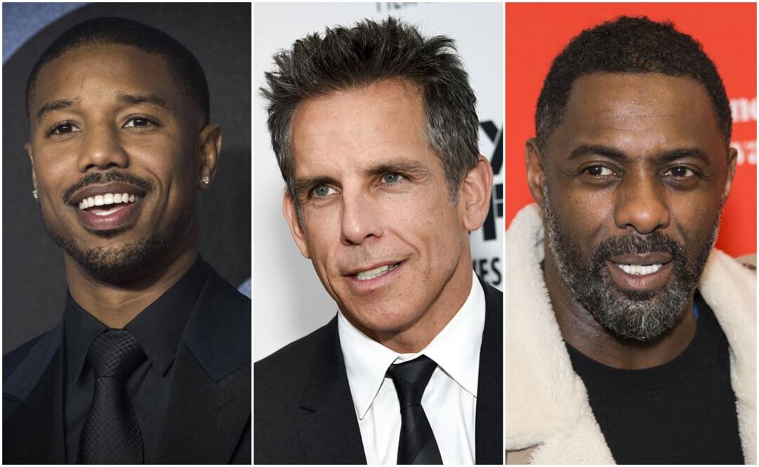 Michael B. Jordan, Ben Stiller e Idris Elba. FOTOS: AP