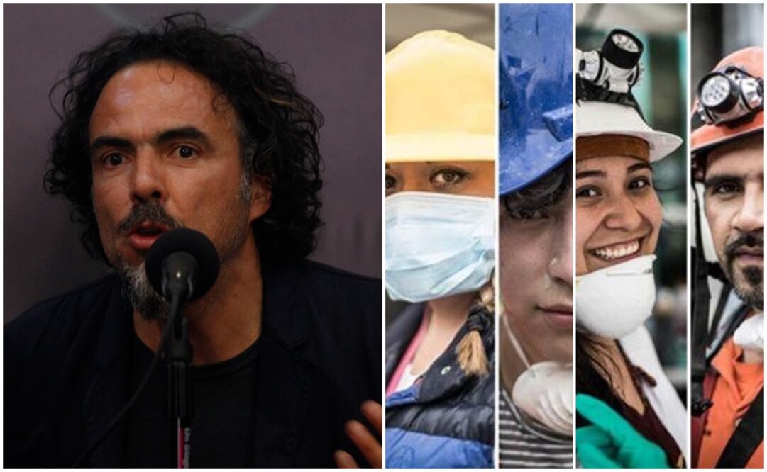 Faces of rescuers of the S19 Mexico earthquake raised as symbols of solidarity from Mexico civil society - Photo: Germán Espinosa/EL UNIVERSAL