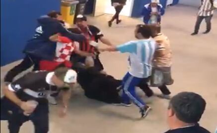 Argentinos golpean a aficionados croatas