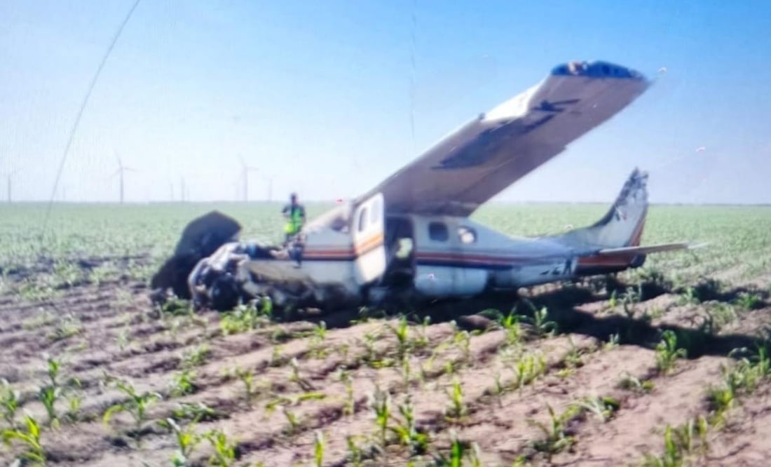 Se desploma avioneta en Reynosa, Tamaulipas. Foto: Especial.