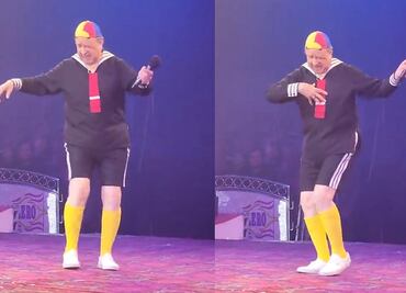 Carlos Villagrán "Kiko" saca los prohibidos en pleno show; aplauden su destreza en redes, VIDEO