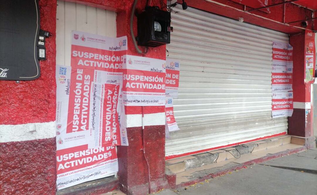 Suspenden miscelánea ubicada en alcaldía Cuauhtémoc por venta ilegal de alcohol (11/06/2025). Foto: Especial