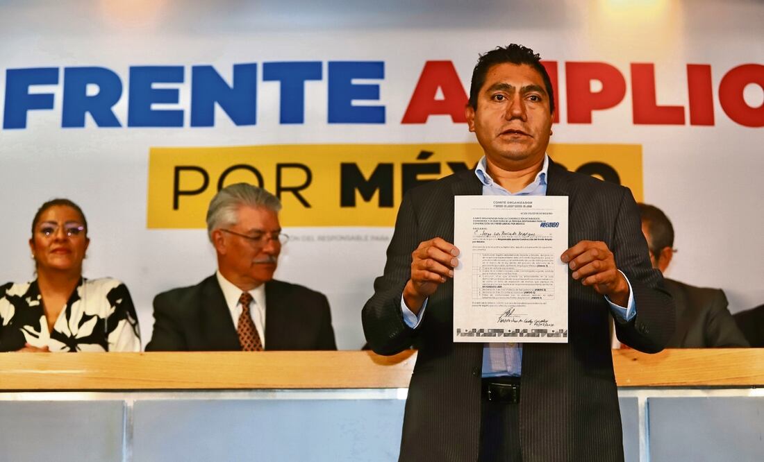 Jorge Luis Preciado dijo que su rival Xóchitl Gálvez Ruiz está apoyada por los empresarios. Foto: Berenice Fregoso / El universal