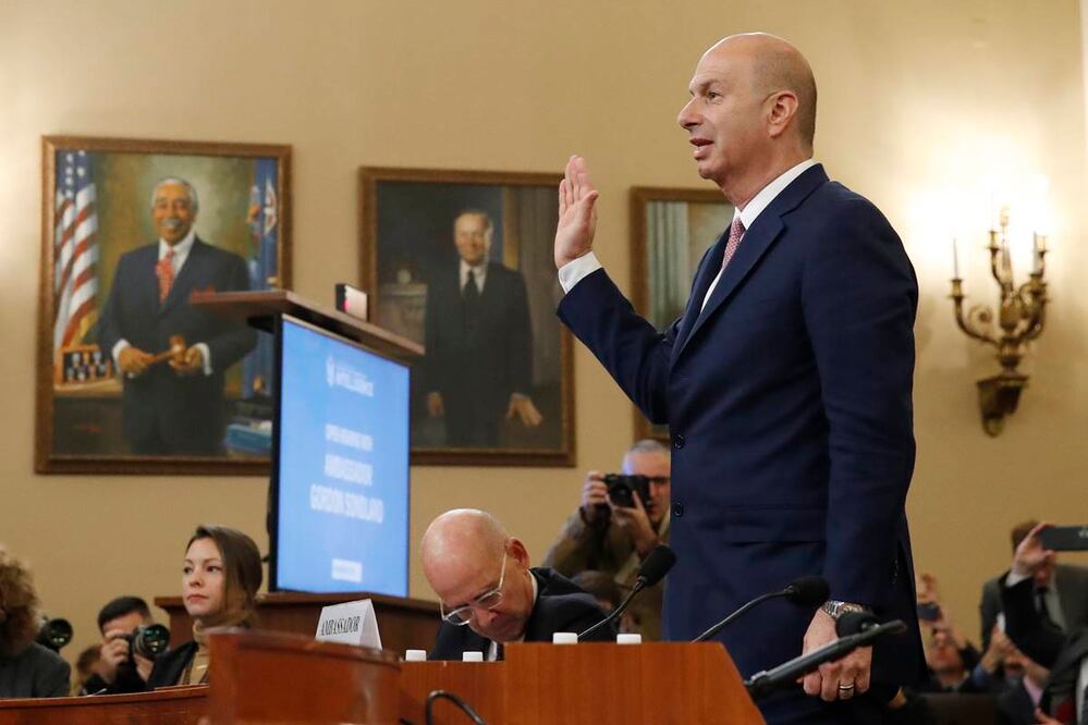 El embajador de Estados Unidos ante la Unión Europea, Gordon Sondland. Foto: AP