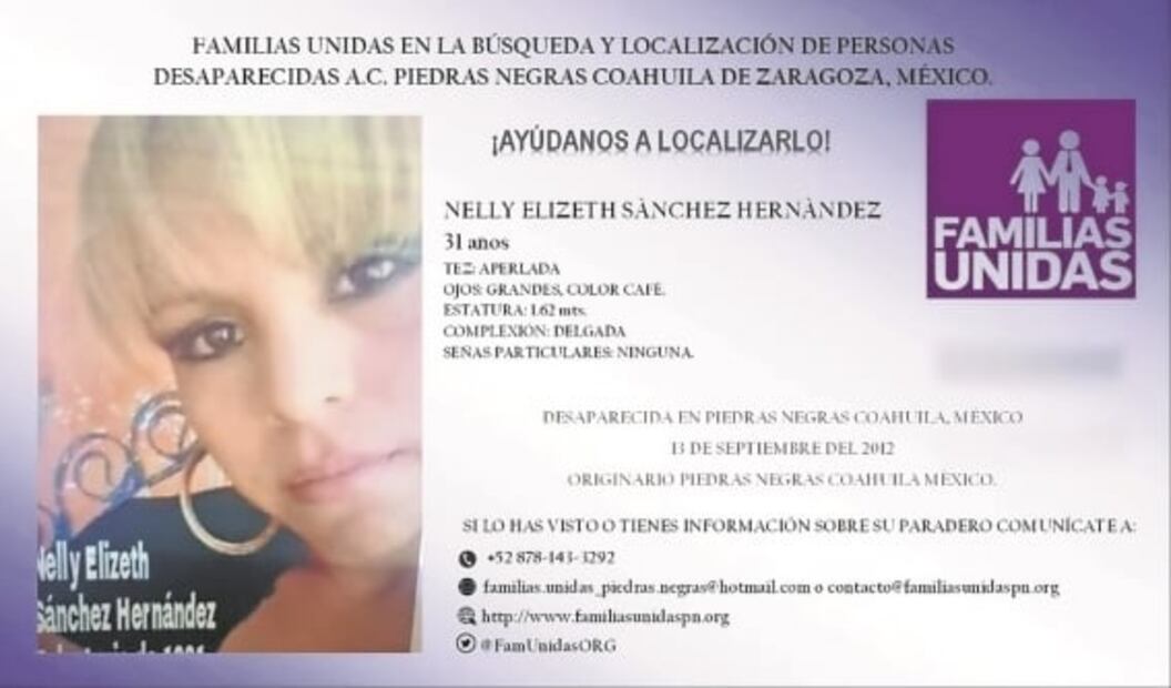 "Soy la madre, abuela y esposa de 11 desaparecidos"