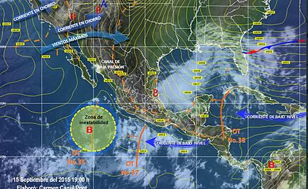 Prevén lluvia fuerte e intensa esta noche y mañana