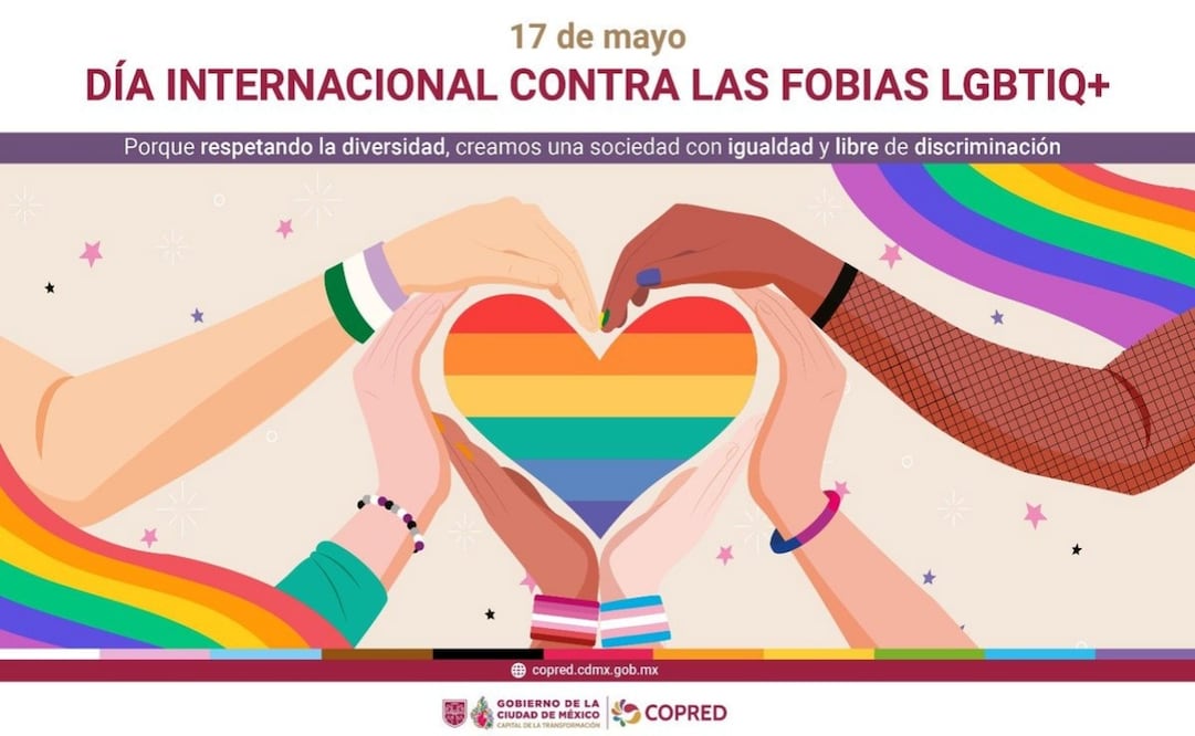Día contra la LGBTIfobia en CDMX; Copred llama a frenar discriminación y discursos de odio. Foto: Especial