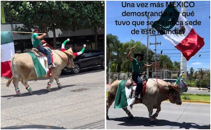 VIDEO: hombre pasea con toro en celebraciones por el Mundial 2026; se viraliza en redes sociales