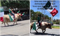 VIDEO: hombre pasea con toro en celebraciones por el Mundial 2026; se viraliza en redes sociales