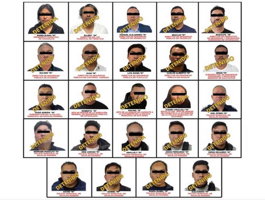 Ya suman 24 servidores públicos de 12 municipios del Estado de México detenidos en el llamado Operativo Enjambre. (Foto: especial)