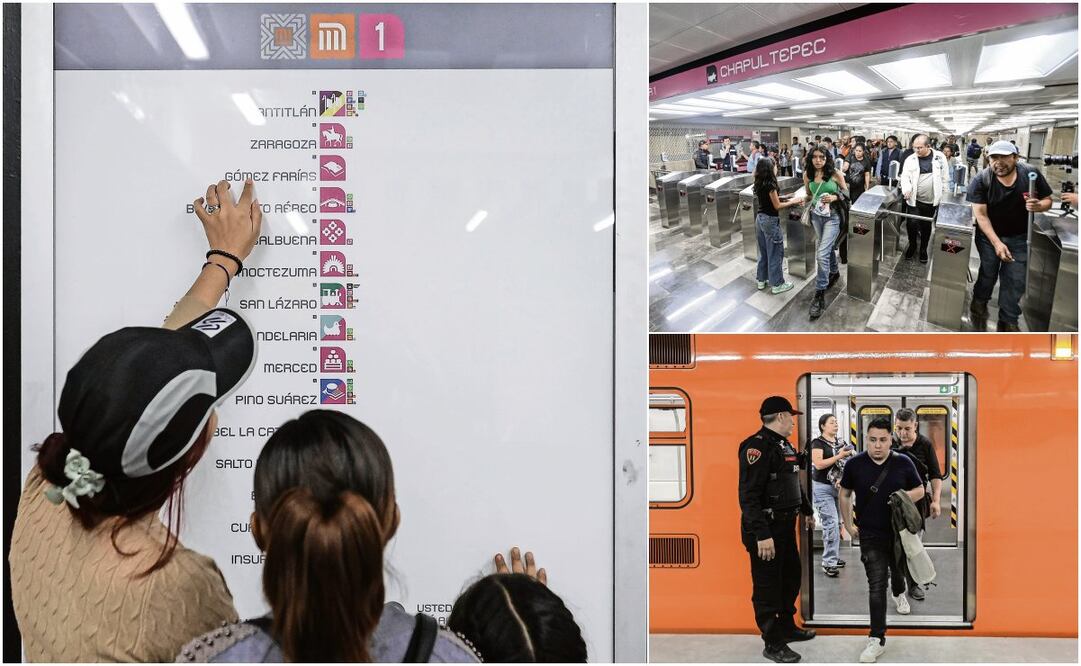 Usuarios de la línea rosa celebraron la reapertura de cuatro estaciones más, lo que les permitirá ahorrar en sus tiempos de traslado. (24/04/2025) Foto: Gabriel Pano | El Universal