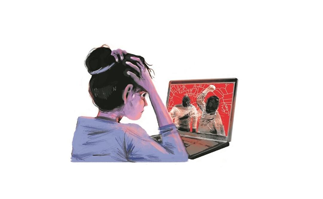 Entorno digital potencia la violencia de género. Ilustración: Dante de la Vega