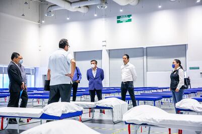 Adaptan Centro de Congresos de Querétaro para recibir a pacientes con Covid-19 