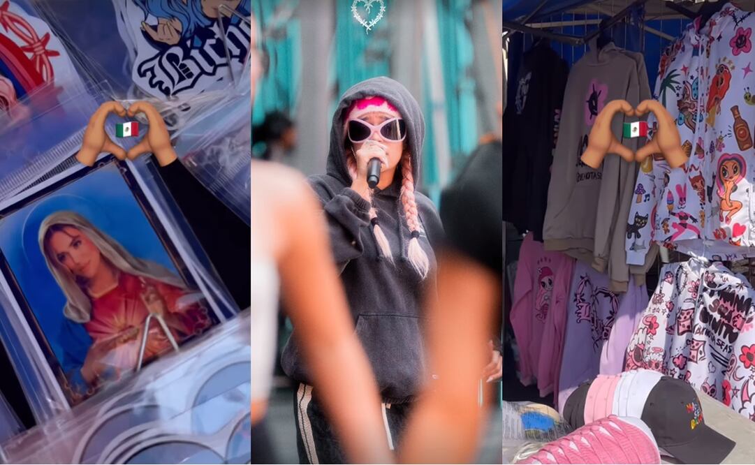 Karol G en el Estadio Azteca. Fotos: Captura de pantalla