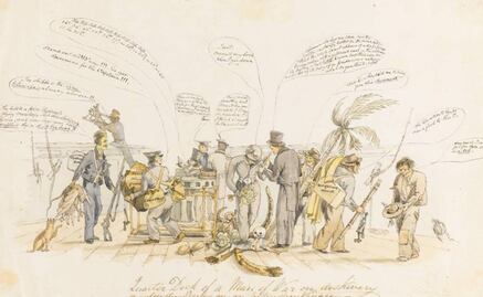 Única acuarela que muestra a Darwin a bordo del Beagle saldrá a subasta