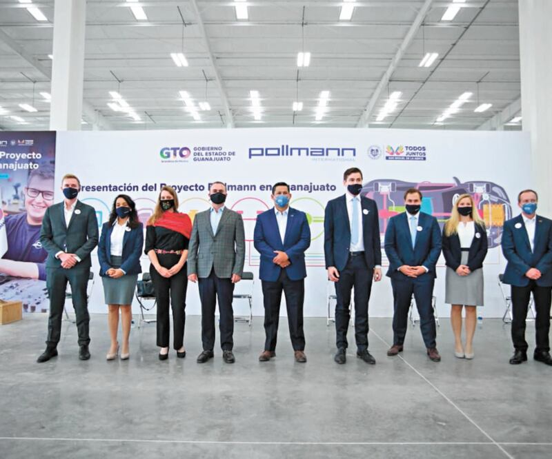 Ayer se puso en marcha la construcción de la planta de la firma Pollmann, dedicada al desarrollo y producción de conjuntos mecatrónicos para la industria automotriz.