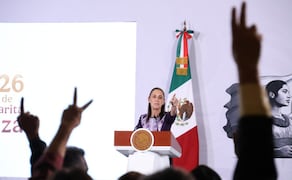 La presidenta Claudia Sheinbaum en la “Mañanera del Pueblo” del 19 de agosto de 2026 en Palacio Nacional. Foto: Karla Guerrero/ EL UNIVERSAL